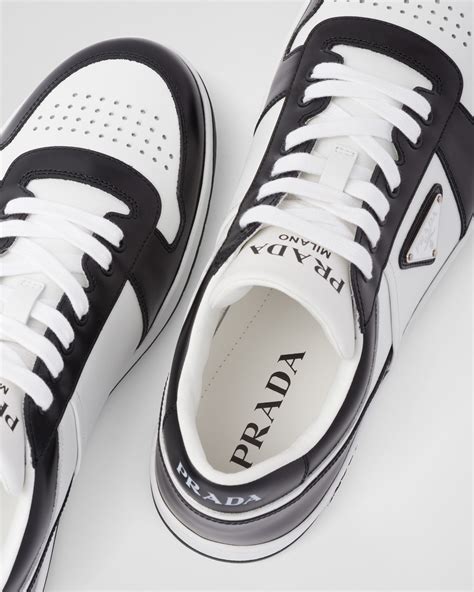 prada sneakers black white